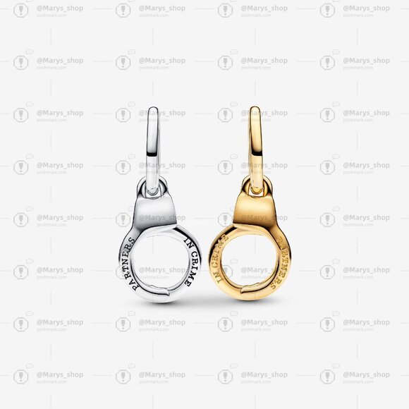 Pandora Openable & Splittable Handcuffs Dangle Charm - Picture 2 of 6